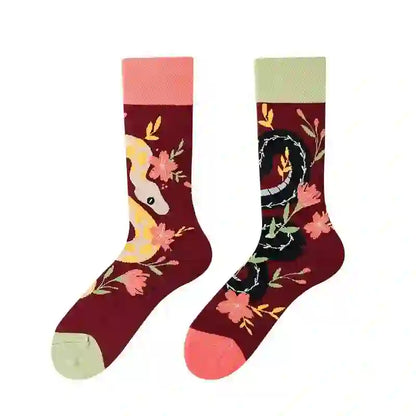 Chaussettes courtes à motif serpent - image 1