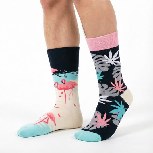 Chaussettes flamant rose tropicales - Rose - UE35-43 (US2-9) - image 0