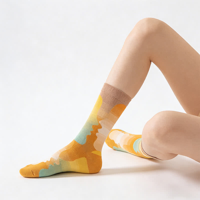 Chaussettes courtes à motifs de peinture ludiques (3 paires) - image 2