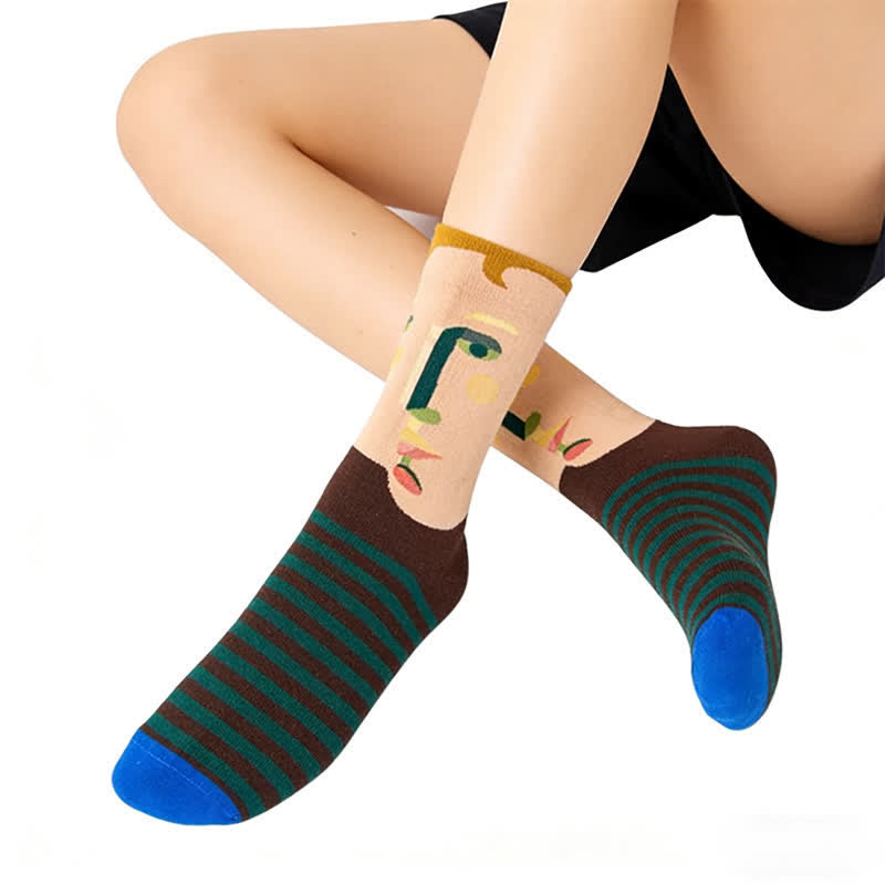 Chaussettes courtes à motifs de peinture ludiques (3 paires) - image 1