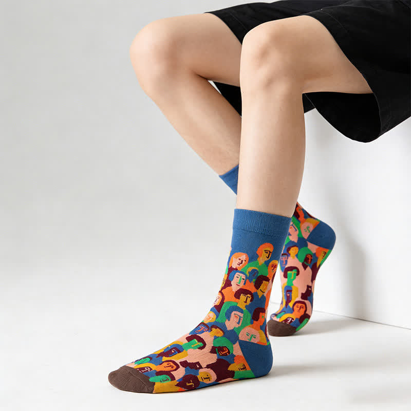 Chaussettes courtes à motifs de peinture ludiques (3 paires) - image 3