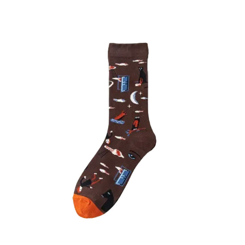 Chaussettes à motif dessiné à la main (4 paires) - image 6