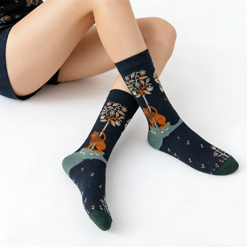 Chaussettes à motif dessiné à la main (4 paires) - image 3