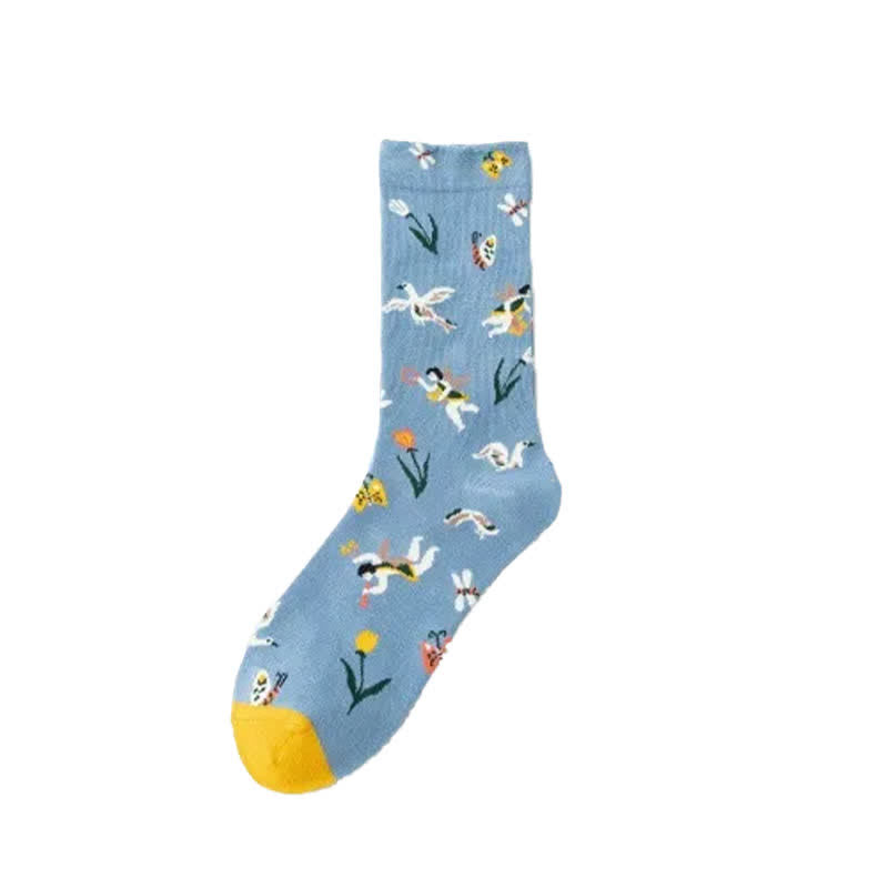 Chaussettes à motif dessiné à la main (4 paires) - image 8