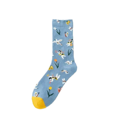 Chaussettes à motif dessiné à la main (4 paires) - image 8