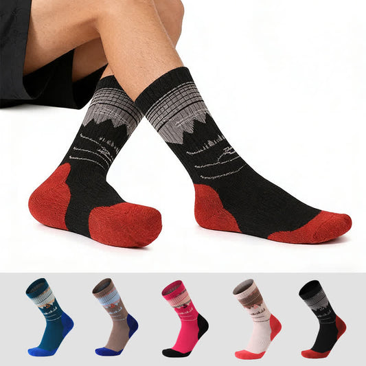 Chaussettes de randonnée mi-mollet en laine rembourrées - image 0