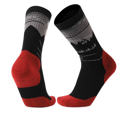 Chaussettes de randonnée mi-mollet en laine rembourrées - Noir - UE35-39 (US2-6) - image 2