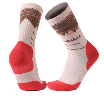 Chaussettes de randonnée mi-mollet en laine rembourrées - Blanc - UE35-39 (US2-6) - image 3