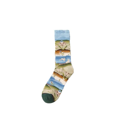 Chaussettes courtes à motifs de peinture ludiques (4 paires) - image 9