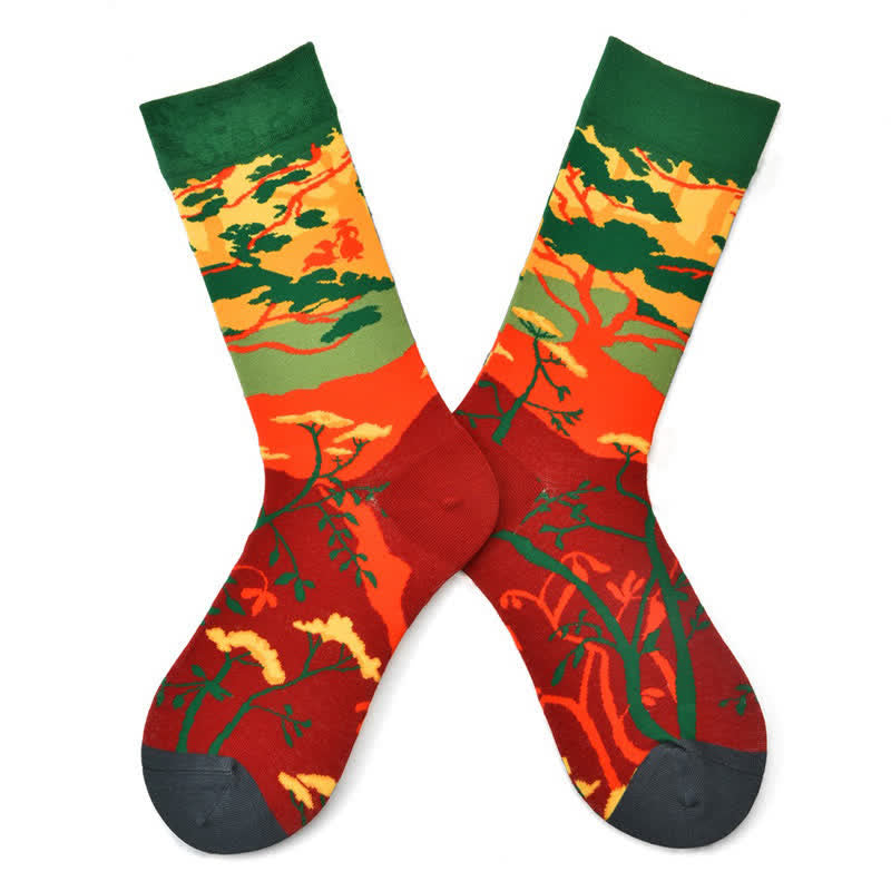 Chaussettes vintage style campagne (3 paires) - Noir - 42(US2-8,5) - image 4