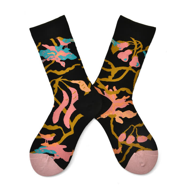 Chaussettes vintage style campagne (3 paires) - Rose - 42(US2-8,5) - image 2