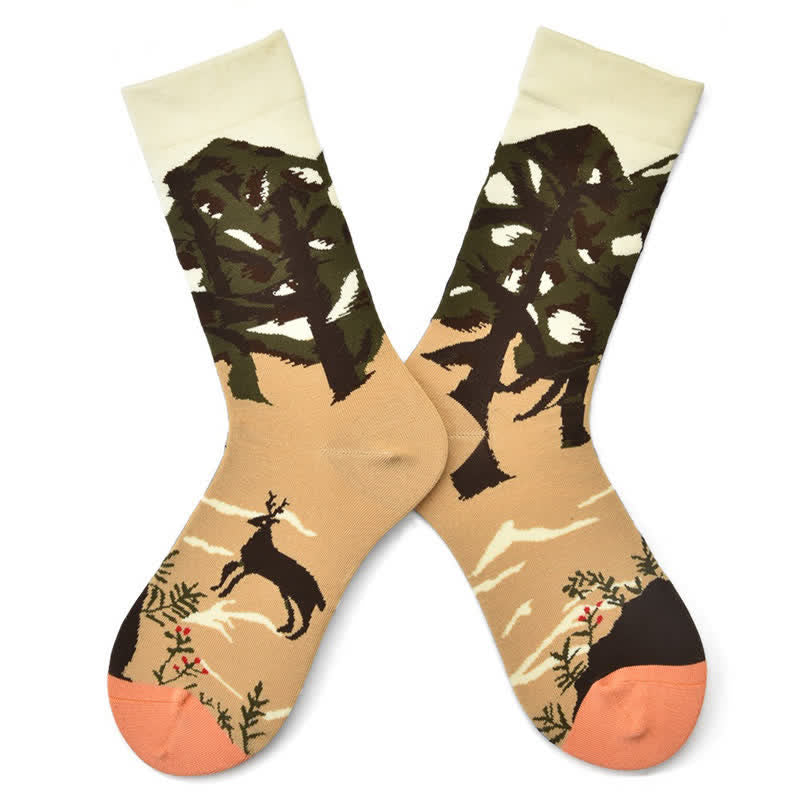 Chaussettes vintage à fleurs (3 paires) - Orange - 42(US2-8,5) - image 3