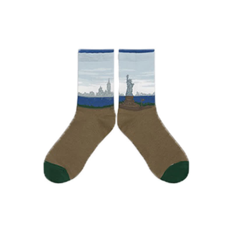 Chaussettes Castle Sunset Quarter (3 paires) - Vert - 40(US2-7) - image 7
