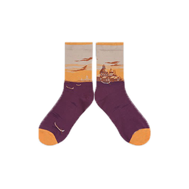 Chaussettes Castle Sunset Quarter (3 paires) - Orange - 40(US2-7) - image 10