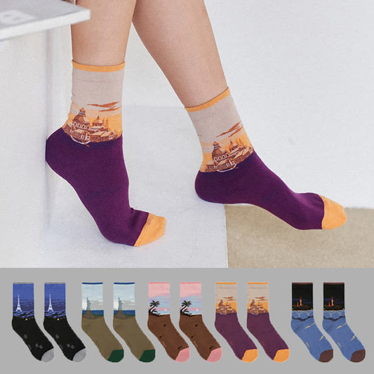 Chaussettes Castle Sunset Quarter (3 paires) - Multicolore - 40(US2-7) - image 0