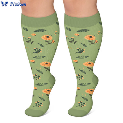 Chaussettes de compression fleuries d'inspiration vintage grandes tailles - image 6