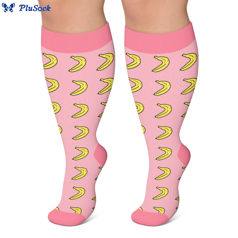 Chaussettes de compression grandes tailles à motifs fruités (4 paires) - image 3