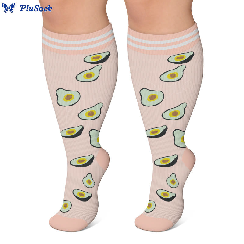 Chaussettes de compression grandes tailles à motifs fruités (4 paires) - image 6