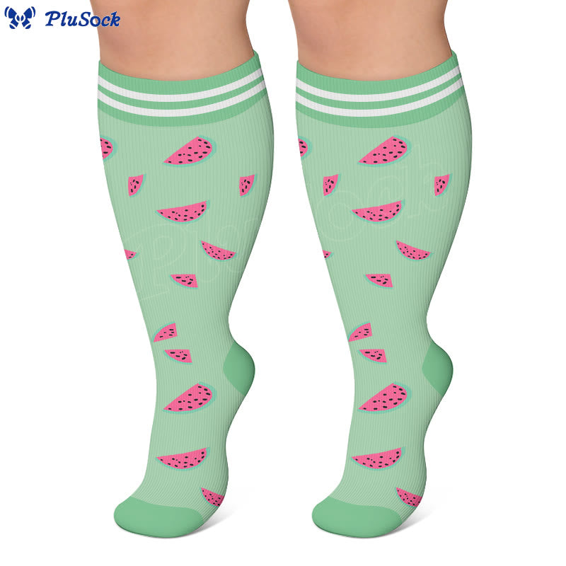 Chaussettes de compression grandes tailles à motifs fruités (4 paires) - image 5