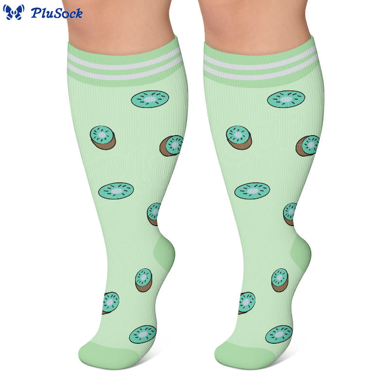 Chaussettes de compression grandes tailles à motifs fruités (4 paires) - image 4