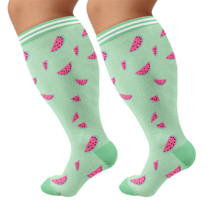 Chaussettes de compression grandes tailles à motifs fruités (4 paires) - Pastèque - 4XL - image 7