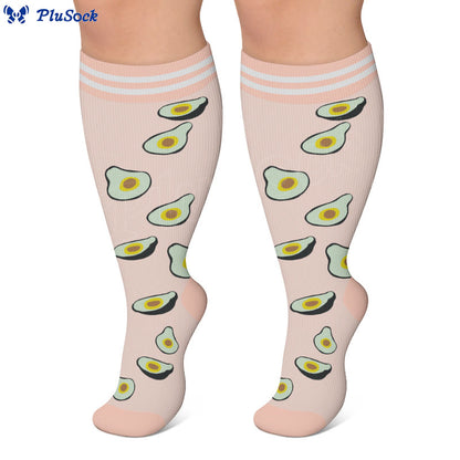 Chaussettes de compression fruitées et amusantes grandes tailles - image 2