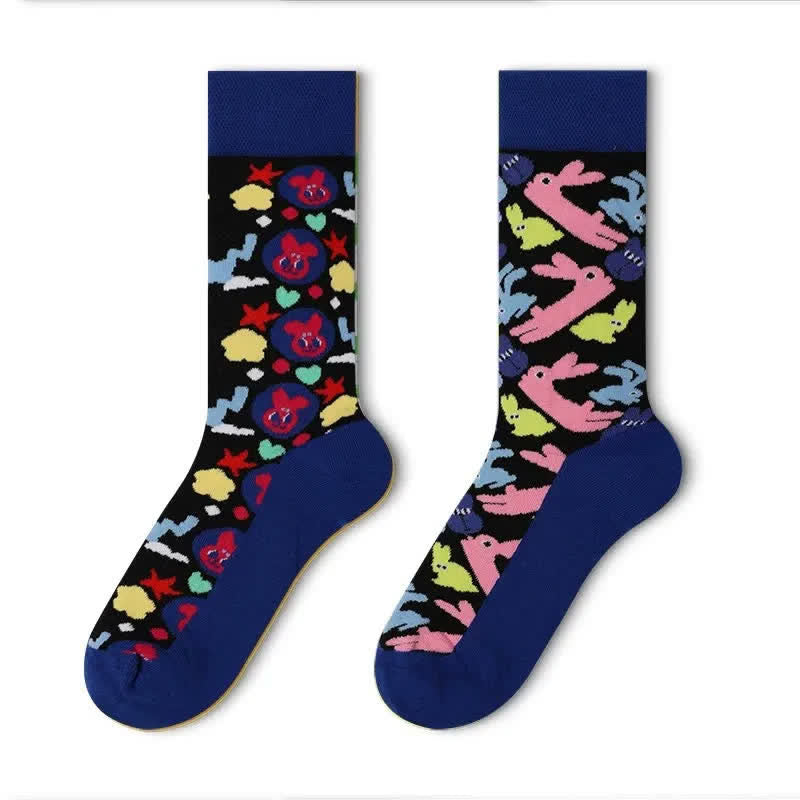 Chaussettes courtes mignonnes lapin - Marine - UE35-43 (US2-9) - image 1