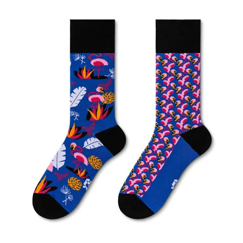 Chaussettes courtes à motif flamant rose. - image 1