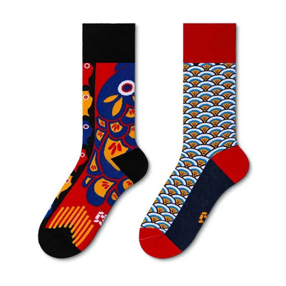 Chaussettes à poissons colorées - image 1