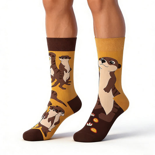 Chaussettes Mongoose Cartoon Quarter - Brun - UE35-43 (US2-9) - image 0
