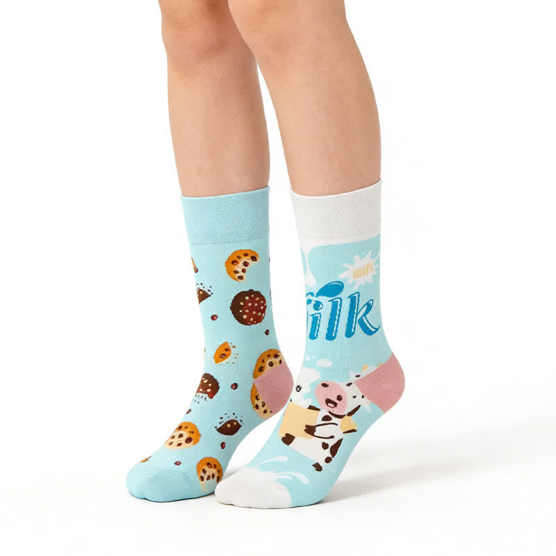 Chaussettes basses Milk Cookie Cow - Bleu clair - EU36-43(US3-9) - image 0