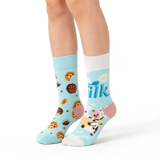 Chaussettes basses Milk Cookie Cow - Bleu clair - EU36-43(US3-9) - image 0