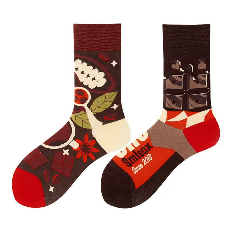 Chaussettes quart de chocolat sucré - image 1