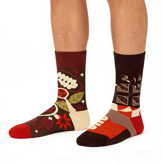Chaussettes quart de chocolat sucré - Café - EU36-43(US3-9) - image 0