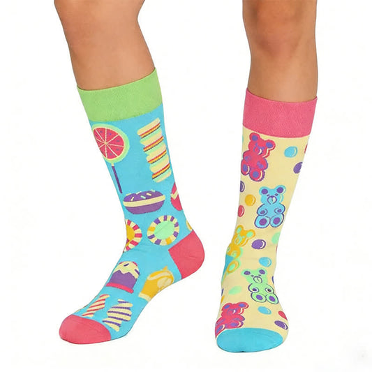 Chaussettes colorées en forme d'oursons en bonbons - Bleu - EU36-43(US3-9) - image 0