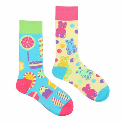 Chaussettes colorées en forme d'oursons en bonbons - image 1