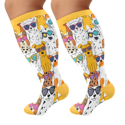 Lunettes de soleil grandes tailles, chaussettes de compression pour chien - Jaune (1 paire) - 4XL - image 7