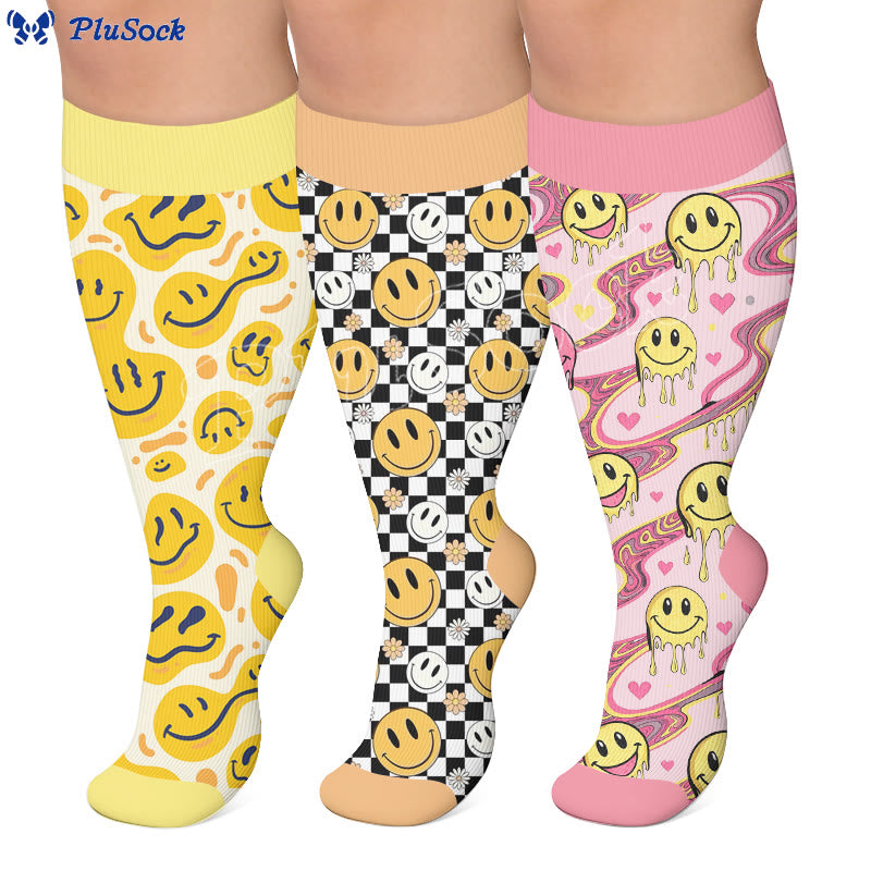 Chaussettes de compression Distorted Smiles grandes tailles - image 0