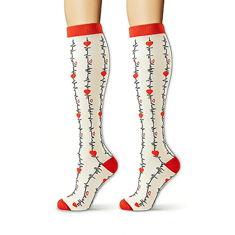 Chaussettes de compression montantes avec moniteur de fréquence cardiaque (6 paires) - image 3
