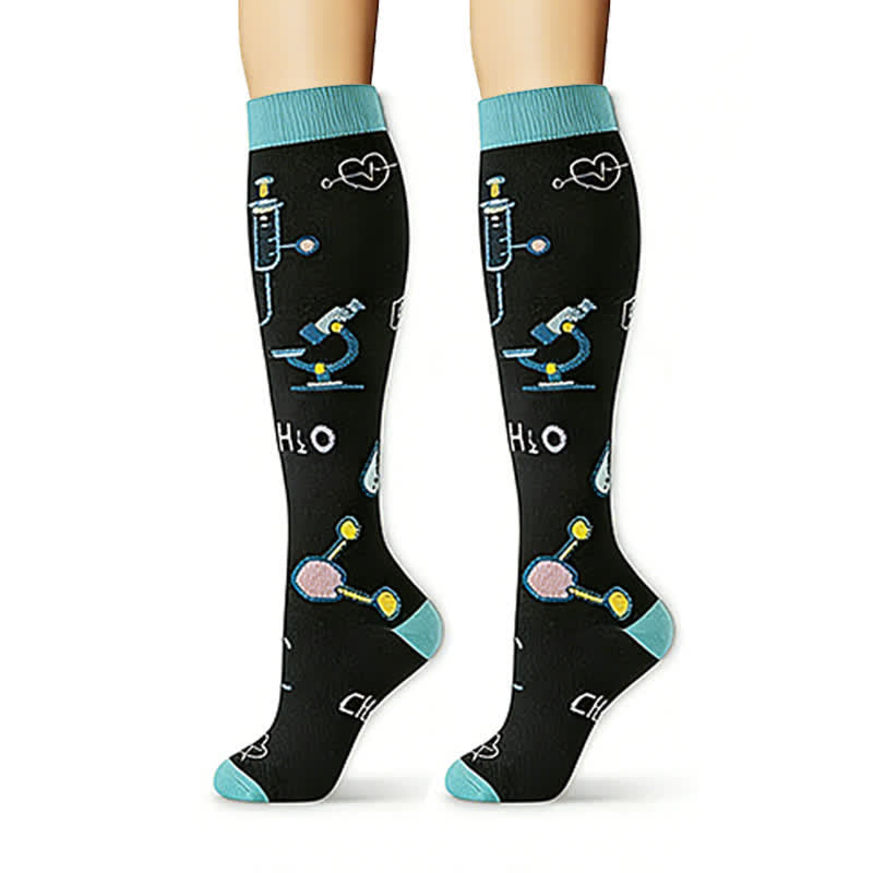 Chaussettes de compression montantes avec moniteur de fréquence cardiaque (6 paires) - image 4
