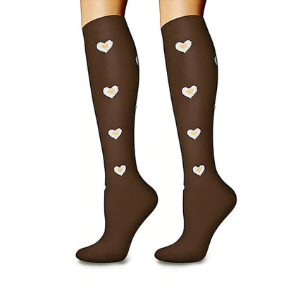 Chaussettes de compression à pois en forme de cœur et d'étoile (6 paires) - image 4