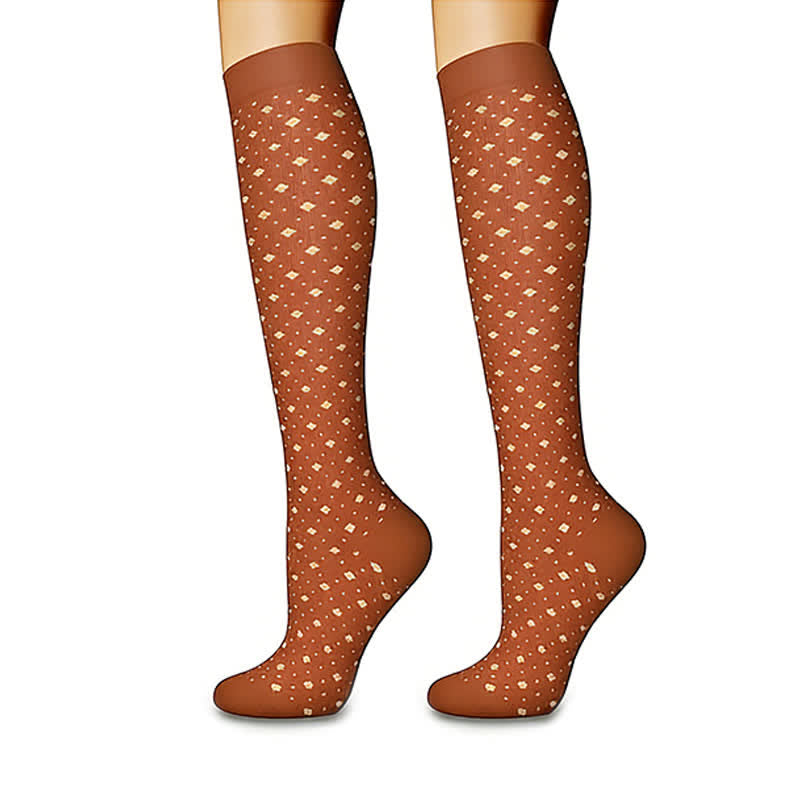 Chaussettes de compression à pois en forme de cœur et d'étoile (6 paires) - image 6