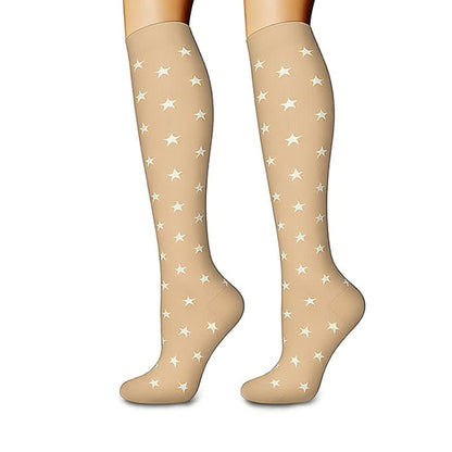 Chaussettes de compression à pois en forme de cœur et d'étoile (6 paires) - image 3
