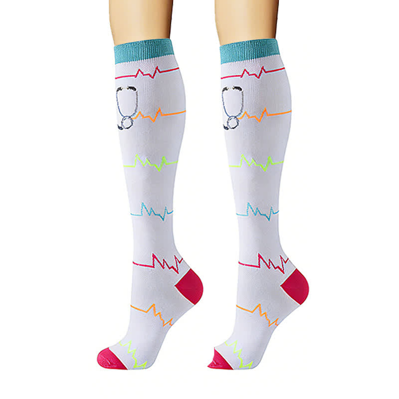 Chaussettes de compression à thème médical (6 paires) - image 1