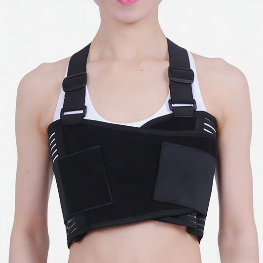 Ceinture de soutien thoracique à compression en néoprène - Noir - XXL - image 0
