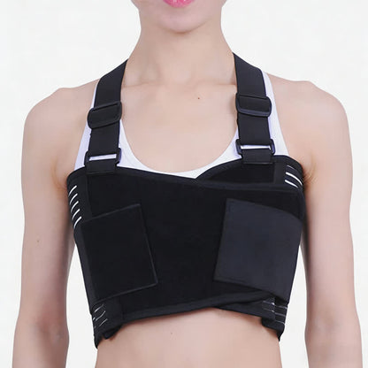 Ceinture de soutien thoracique à compression en néoprène - Noir - XXL - image 0