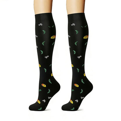 Chaussettes de compression brodées à motif floral (6 paires) - image 4