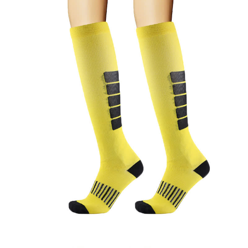 Chaussettes de compression Bold Block Sport (6 paires) - Jaune - L/XL - image 9