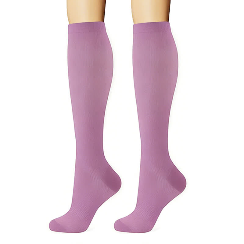 Chaussettes de compression à rayures, à pois et de couleur unie (6 paires) - image 3
