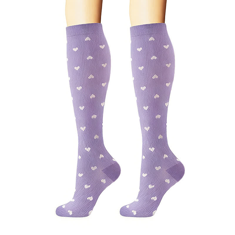 Chaussettes de compression à rayures, à pois et de couleur unie (6 paires) - image 4